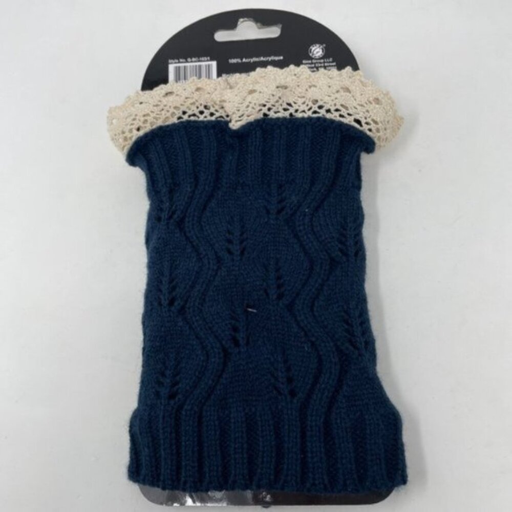 Chatties Womens Boot Cuffs Winter Short Knit Leg Warmers - Picture 2 of 3